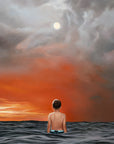 boy in the sea painting